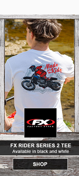 Factory Effex FX Rider Series 2 Tee, available in black and white, SHOP